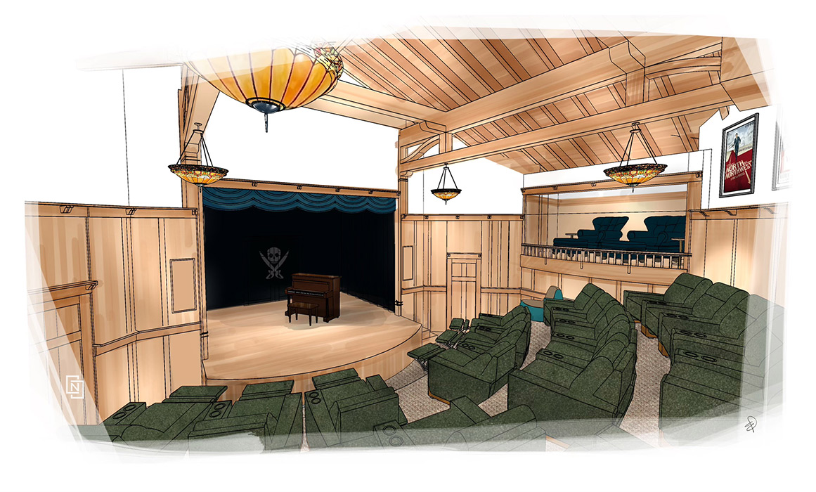 Ketchum Private Residential Theater - Nicole Snyder Interiors